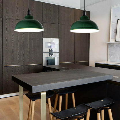 Vintage Metal Curvy Shape Hanging Pendant Light