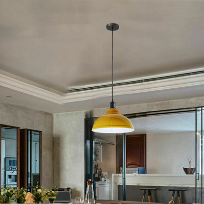 Vintage Metal Curvy Shape Hanging Pendant Light