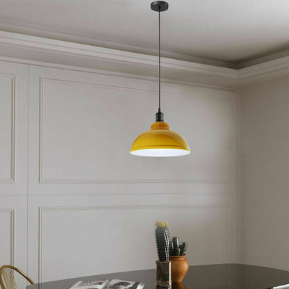 Vintage Metal Curvy Shape Hanging Pendant Light