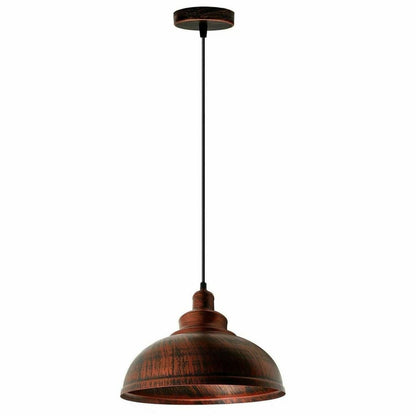 Vintage Dome-Shape Hanging Pendant Light