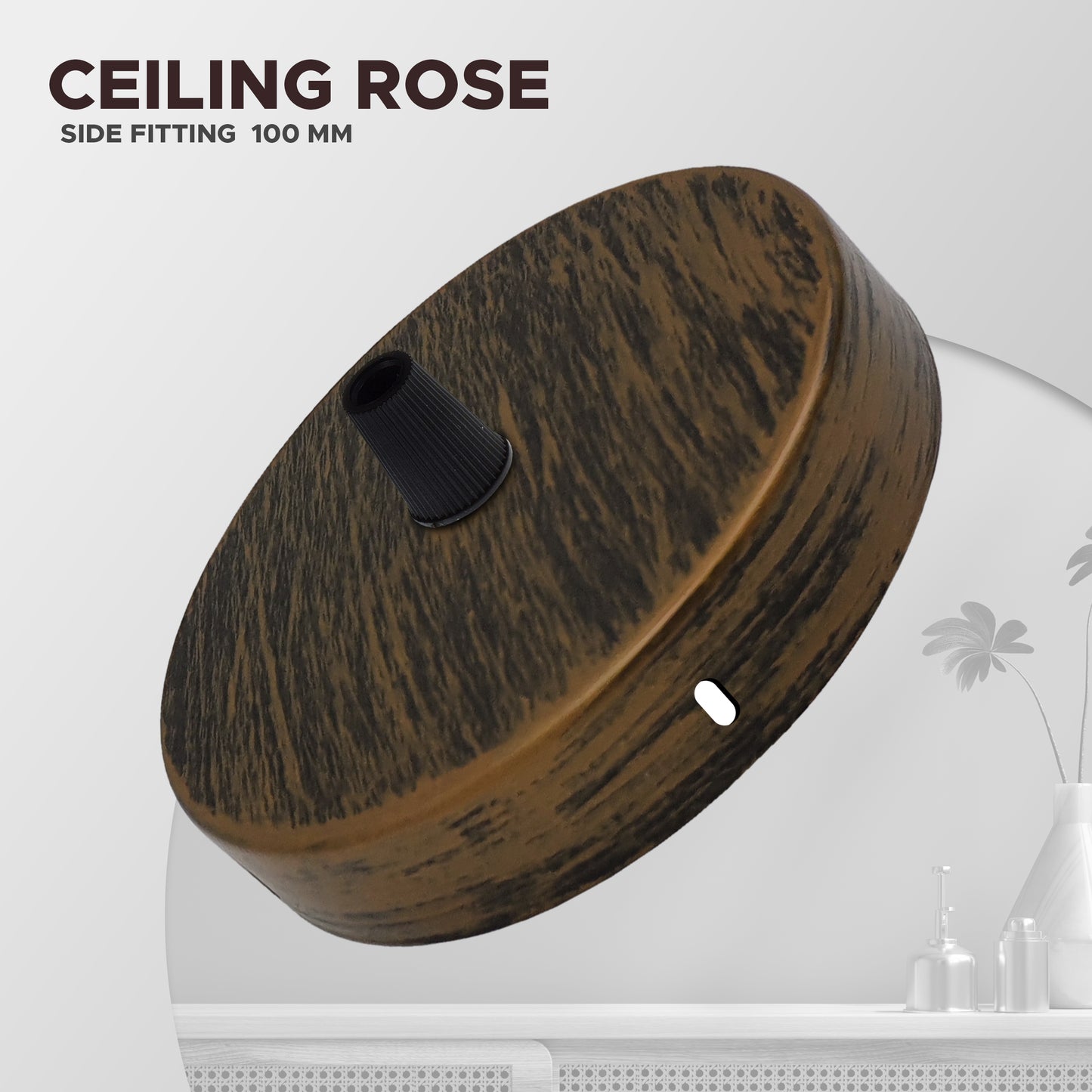 Brushed Copper ceiling Rose Pendant Light fitting~1070