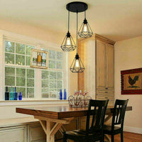 Vintage Geometric Pendant Light Cage Farmhouse Light Fixture