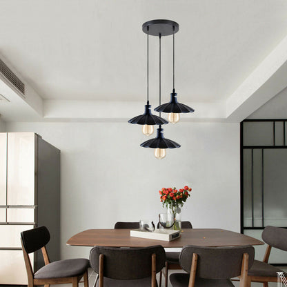 3-way black Ceiling Flower Pendant Light for dining room.JPG