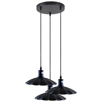 3-way black Ceiling Flower Pendant Lamp.JPG