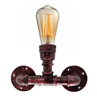 Vintage Industrial Sconce One Head Loft Rustic Water Pipe Wall Light Porch Lamp Steampunk