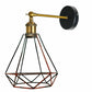 Industrial Geometric Cage Wall Sconce Lamp 