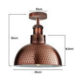Flush Mount Ceiling Light With Metal Shade ~1560