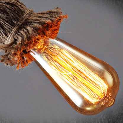 Industrial hanging  hemp rope Pendant lighting