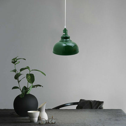 Industrial Metal Curvy Hanging Pendant Light