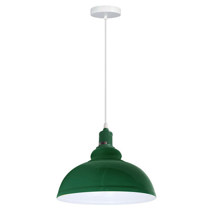 Industrial Metal Curvy Hanging Pendant Light