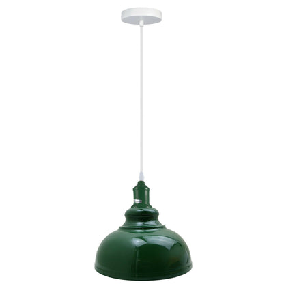 Industrial Metal Curvy Hanging Pendant Light