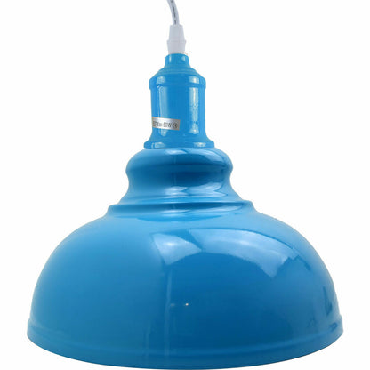 Industrial Metal Curvy Hanging Pendant Light