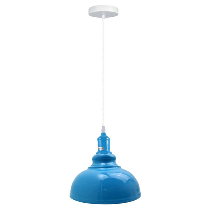 Industrial Metal Curvy Hanging Pendant Light