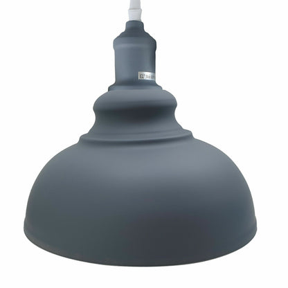 Industrial Metal Curvy Hanging Pendant Light