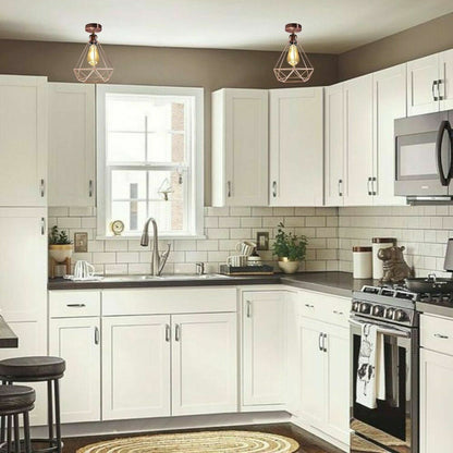 Diamond Wire Cage Flush Mount Lights for Kitchen - Application image