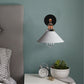 white Metal Cone Wall Scones Lamp for bed room.JPG