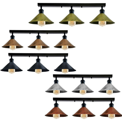  Vintage 3-Way Cone shades Flush mount Lights