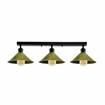  Vintage 3-Way Cone shades Flush mount Lights