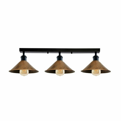  Vintage 3-Way Cone shades Flush mount Lights