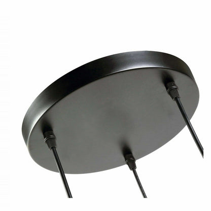 Modern 3-Way Black Pendant Light Holder