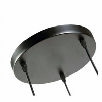3 way Pendant lighting black Ceiling plate - Lighting fixture- hanging lamp plate