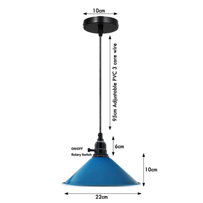 Industrial Black holder Dimmer Switch Hanging Pendant Light