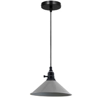 Cone Shades Metal E26 Black Holder With Switch adjustable Hanging pendant light~1557