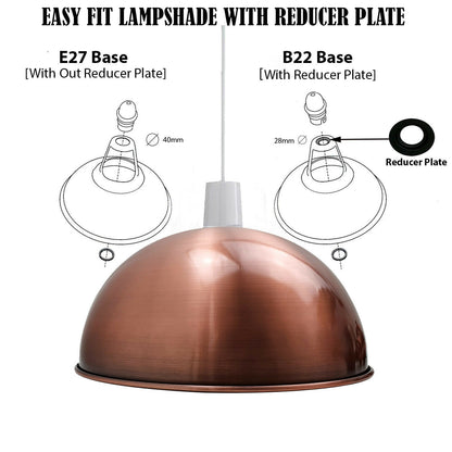 pendant light shades  dome copper