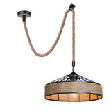 2M Hemp Rope Metal hanging light Ceiling Hanging Pendant Light~1565