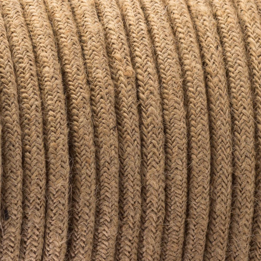 18 Gauge 2 Conductor Round Rope Light Cord Covered Wire Hemp Electrical Rope Pendant Light Cord Power Cord