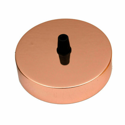 single Outlet Rose Gold Metal Ceiling Rose~1467