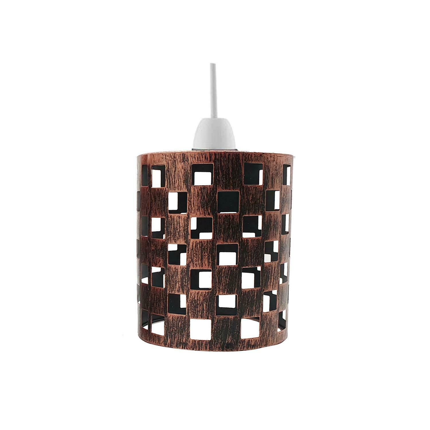 Modern Barrel Cage Square Pattern Lamp Shade 