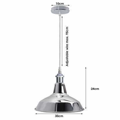 Chrome Barn Pendant Light.JPG