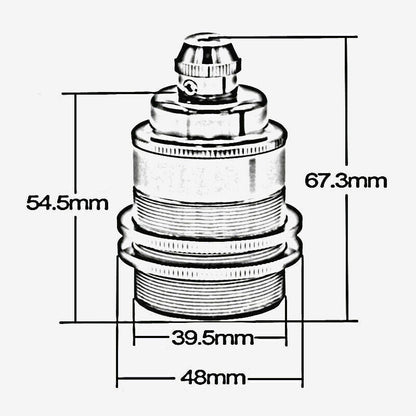 Threaded Holder Copper E26 Base Screw Thread Bulb Socket Lamp Holder 3 Pack