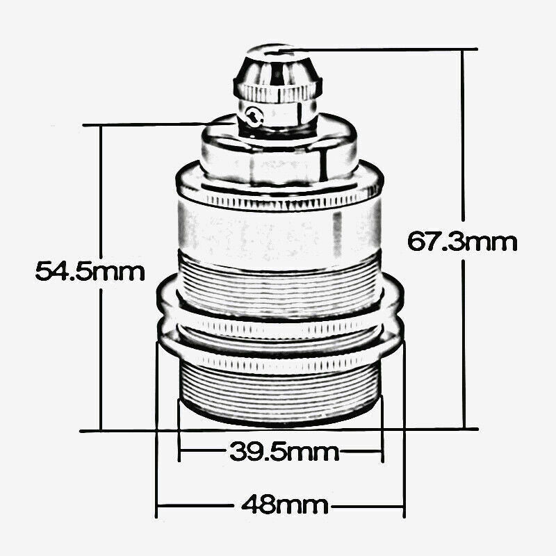 E26 Meta Lamp Holder-Threaded Bright size image | Relicelectrical
