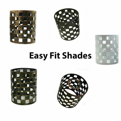 Modern Barrel Cage Square Pattern Lamp Shade 