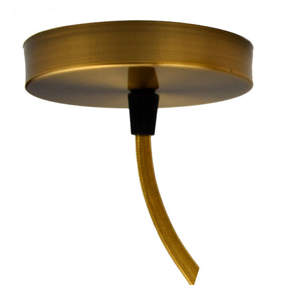 Yellow Brass Light Vintage Pendant Ceiling Rose~1469