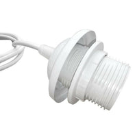 White Pendant Light Kit - E26 Socket-light fixture-pendant cord kit-white holder-E26 bulb holder