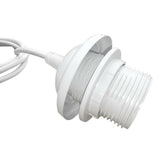 White Pendant Light Kit - E26 Socket-light fixture-pendant cord kit-white holder-E26 bulb holder