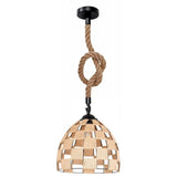 vintage Loft Hemp Rope Iron Ceiling Light Retro pendant light ~ 1574