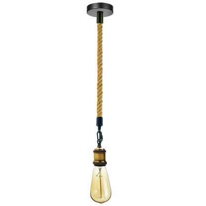 Industrial Hemp Rope Pendant Light cord