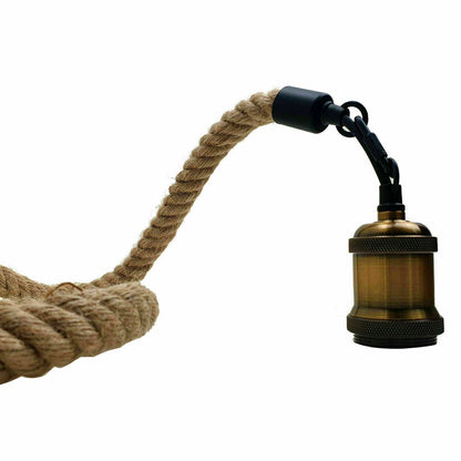 Industrial Hemp Rope Pendant Light cord