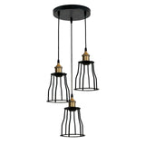 3-Light Pendant Fixture Light Cages 