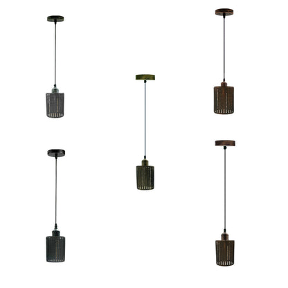 Industrial Cage Chandelier Cylinder Pendant Light Fixture
