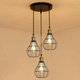 Vintage Industrial Wire Cage Style Retro Ceiling Pendant Light 3 Head Ceiling Lamp~1451