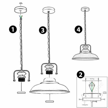 Vintage chain Shade Ceiling Pendant Light