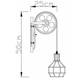 sconce lighting cage wall sconce farmhouse pulley light 