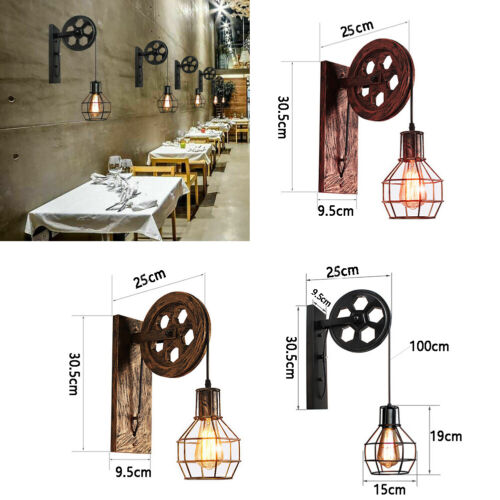 Pulley Wall Lamp Industrial Wall Light 