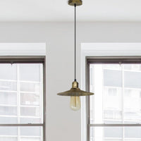 brushed brass flat shades pendant light