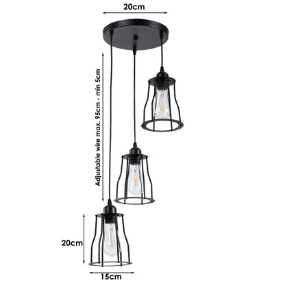 Three-Way Metal Black Pendant Lamp.JPG